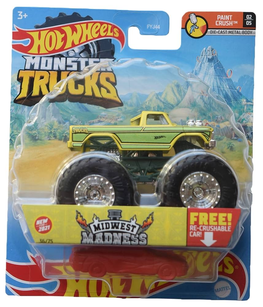 Amazon.com: Hot Wheels Monster Trucks Midwest Madness, Re